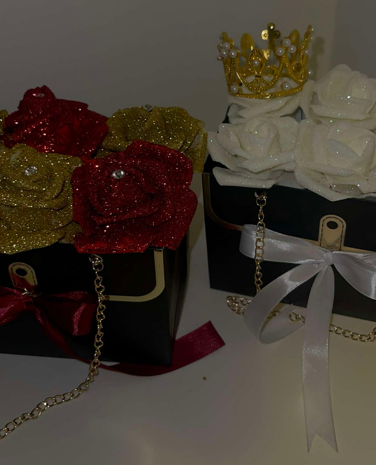 Heart shaped basket of red roses